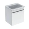 Geberit Renova Plan 600mm Slim Rim Vanity Basin & Basin Unit - White - 501.915.01.1 -Bliss Bath Shop 5 0 501.915.01.1