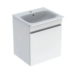 Geberit Renova Plan 600mm Slim Rim Vanity Basin & Basin Unit - White - 501.915.01.1
