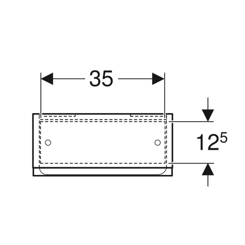 Geberit Renova Plan 70cm High Level Bathroom Cabinet - Gloss - White - 501.920.01.1 4 Geberit Renova Plan 70cm High Level Bathroom Cabinet - Gloss - White - 501.920.01.1 - Image 2