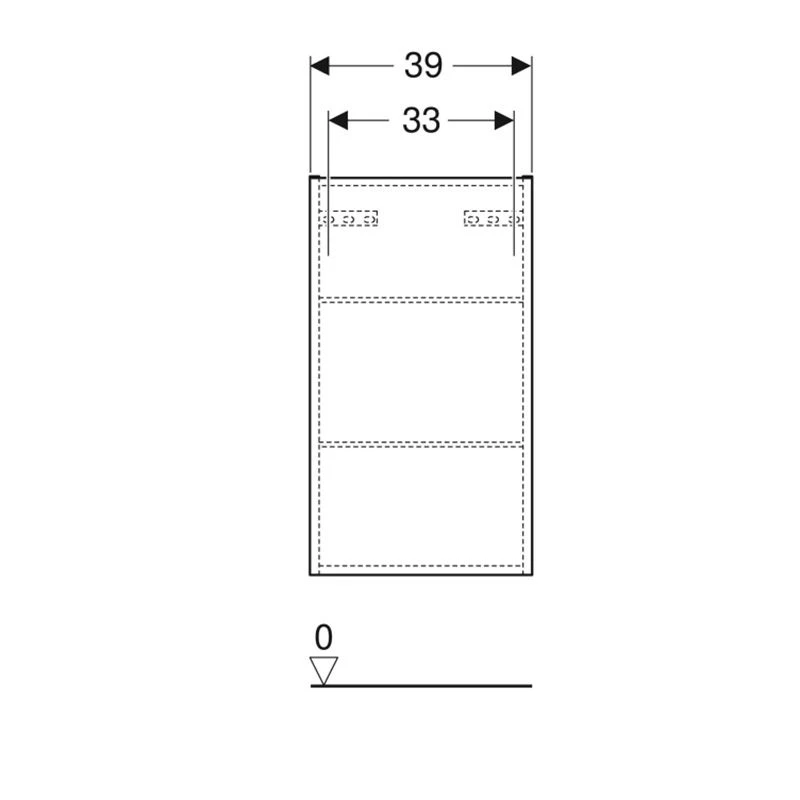 Geberit Renova Plan 70cm High Level Bathroom Cabinet - Gloss - White - 501.920.01.1 5 Geberit Renova Plan 70cm High Level Bathroom Cabinet - Gloss - White - 501.920.01.1 - Image 3