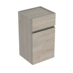 Geberit Renova Plan 70cm Low Level Bathroom Cabinet - Textured Foil - Light Hickory - 501.921.00.1