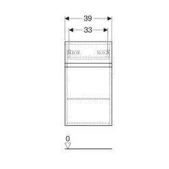 Geberit Renova Plan 70cm Low Level Bathroom Cabinet - Textured Foil - Hickory - 501.921.JR.1 -Bliss Bath Shop 5 0 501.921.jr .1 dimensions1
