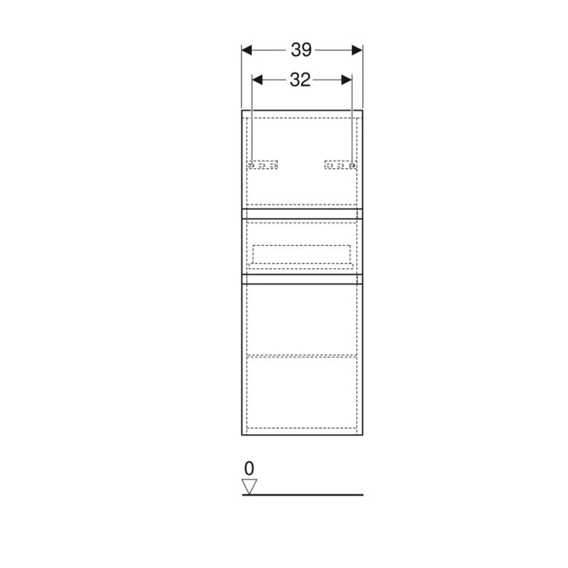 Geberit Renova Plan 105cm Medium Level Bathroom Cabinet - Matt - Lava - 501.922.JK.1 5 Geberit Renova Plan 105cm Medium Level Bathroom Cabinet - Matt - Lava - 501.922.JK.1 - Image 3