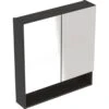 Geberit Selnova Square 2 Doors Mirror Cabinet 588mm - Lava - 501.265.00.1