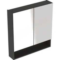 Geberit Selnova Square 2 Doors Mirror Cabinet 588mm - Lava - 501.265.00.1