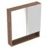 Geberit Selnova Square 2 Doors Mirror Cabinet 788mm - Dark Hickory - 501.270.00.1 -Bliss Bath Shop 5 0 501270001