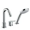 Hansgrohe Logis 3-Hole Rim-Mounted Single Lever Bath Mixer - 71313000 -Bliss Bath Shop 71313000 hansgrohe logis118696