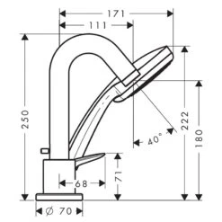 Hansgrohe Logis 3-Hole Rim-Mounted Single Lever Bath Mixer - 71313000 5 Hansgrohe Logis 3-Hole Rim-Mounted Single Lever Bath Mixer - 71313000 -Bliss Bath Shop 71313000 hansgrohe logis119587