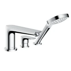 Hansgrohe Talis E 3-Hole Rim-Mounted Single Lever Bath Mixer With Secuflex - 71730000