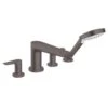 Hansgrohe Talis E 4 Hole Rim Mounted Bath Mixer Tap Brushed Black Chrome - 71748340 -Bliss Bath Shop 71748340 main