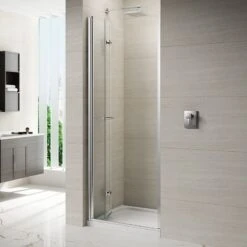 Merlyn 8 Series Frameless Hinged Bifold Shower Door With Tray 760mm - M87111B 15 Merlyn 8 Series Frameless Hinged Bifold Shower Door With Tray 760mm - M87111B -Bliss Bath Shop 8 s 8seriesframelesshingedbifoldopeninrecess 3