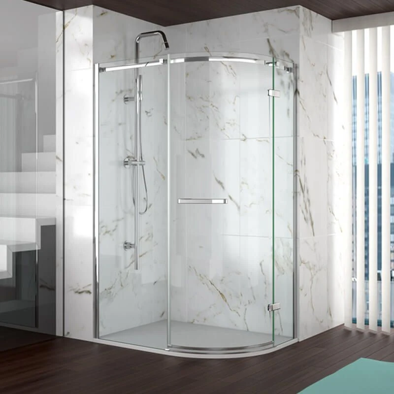 Merlyn 8 Series Frameless 1 Door Offset Quadrant Shower Enclosure With Tray 900 X 760mm - A0601CHB 5 Merlyn 8 Series Frameless 1 Door Offset Quadrant Shower Enclosure With Tray 900 X 760mm - A0601CHB - Image 3