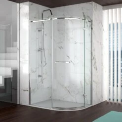 Merlyn 8 Series Frameless 1 Door Offset Quadrant Shower Enclosure 1000 X 800mm - A0601EH