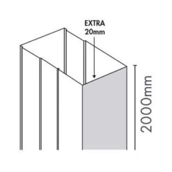 Merlyn Ionic Essence Sliding & Quadrant Door Extension Profile - A0114E0
