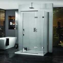 Aquadart Inline Hinged 3 Sided Shower Door 900 X 900mm - AQ1030