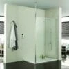 Aquadart 10mm Hinged Return Panel Clear/Silver - AQ8405S -Bliss Bath Shop a q aq8280s