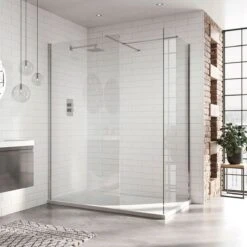 Aquadart 10mm 1400mm Wetroom Panel Clear Glass - AQ8417