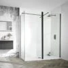 Aquadart 10mm 1600mm Wetroom Panel Smoked Glass - AQ8418-SM 2 Aquadart 10mm 1600mm Wetroom Panel Smoked Glass - AQ8418-SM -Bliss Bath Shop a q aq8660blk