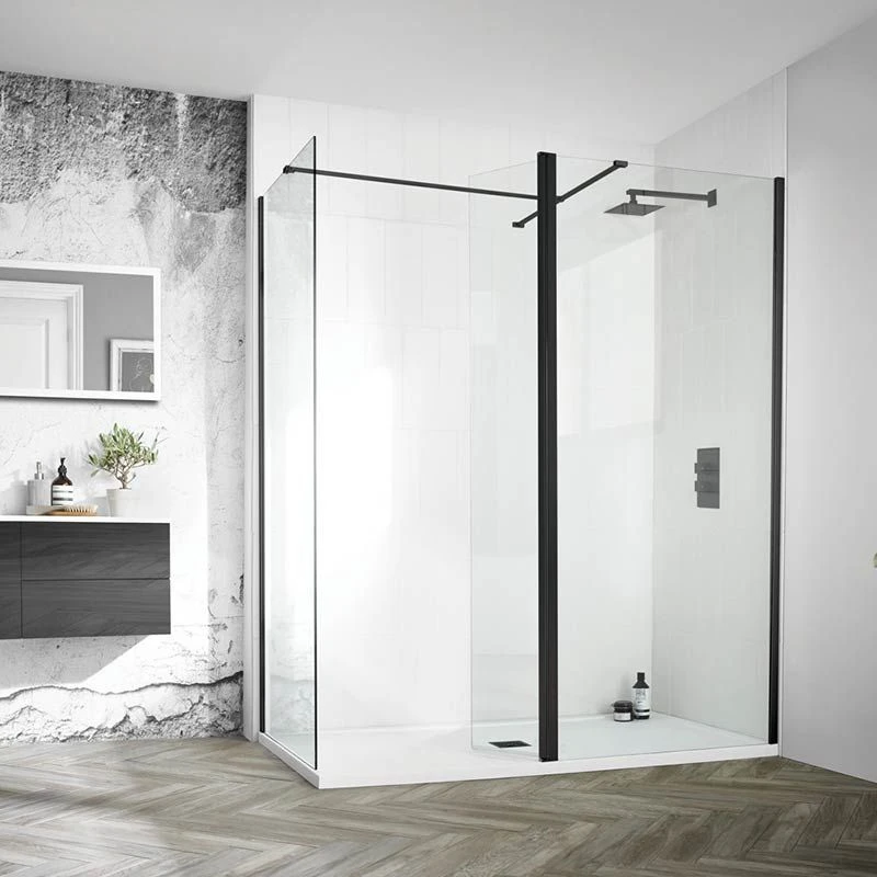 Aquadart 10mm 1600mm Wetroom Panel Smoked Glass - AQ8418-SM 3 Aquadart 10mm 1600mm Wetroom Panel Smoked Glass - AQ8418-SM