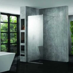 Aquadart 10mm 700mm Wetroom Panel Clear Glass - AQ8410
