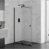 Aquadart Rolla 8 Sliding Wetroom Panel 1400mm Matt Black - AQ8943-BLK 1 Aquadart Rolla 8 Sliding Wetroom Panel 1400mm Matt Black - AQ8943-BLK -Bliss Bath Shop aq8943 blk 1