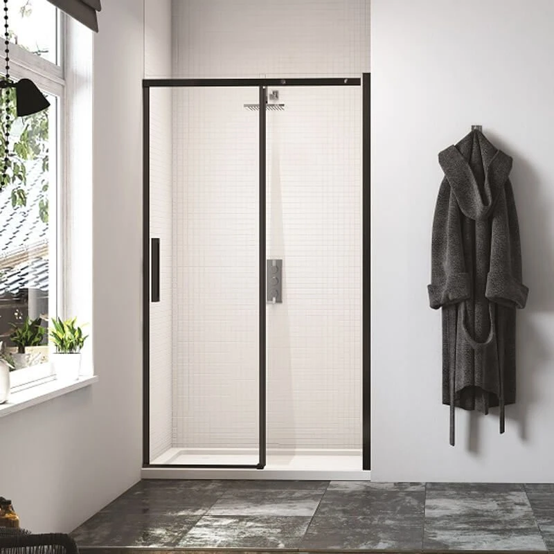 Merlyn Black Sliding Shower Door 1500mm - BLKFSL1500H 3 Merlyn Black Sliding Shower Door 1500mm - BLKFSL1500H