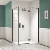 Merlyn Black Hinge And Inline Shower Door 900+mm - BLKH900SP 2 Merlyn Black Hinge And Inline Shower Door 900+mm - BLKH900SP -Bliss Bath Shop b l blkh900sp