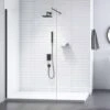 Merlyn Black Frameless Wetroom Panel 1100mm Showerwall - BLKSW1100