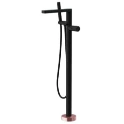 Frontline Velar Freestanding Bath/Shower Mixer - Black & Copper - AVEV88EMB