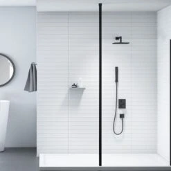 Merlyn Black Vertical Showerwall Post 3m - BLK3MCP
