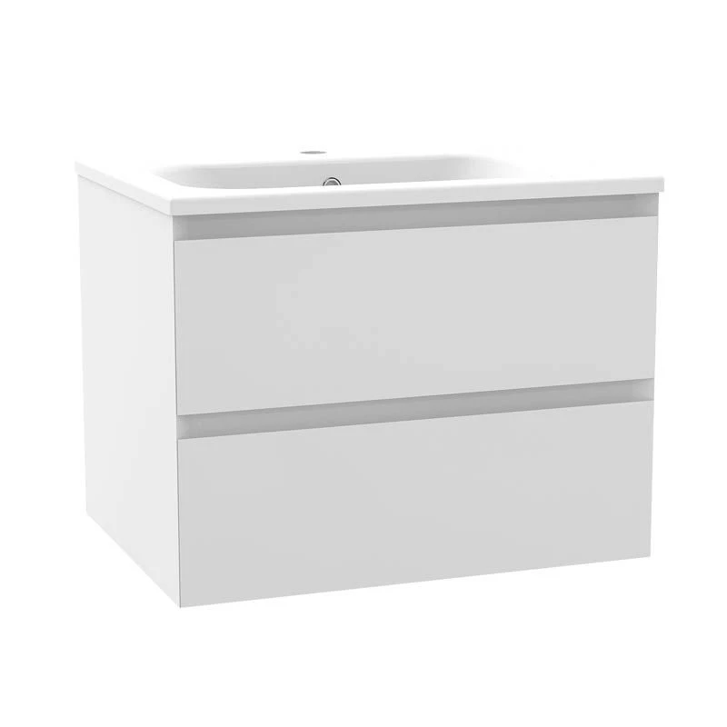 Calypso Brenta 600 Wall Hung Vanity Unit - Pearly White - 4727 4 Calypso Brenta 600 Wall Hung Vanity Unit - Pearly White - 4727 - Image 2