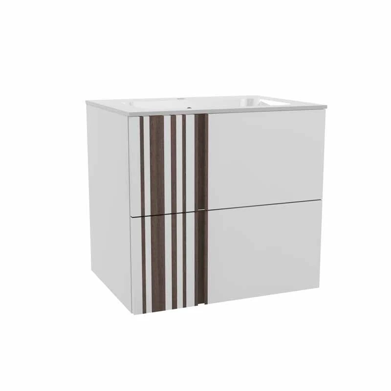Calypso Novoli 600 Wall Hung Vanity Unit - Opal White - 4522 3 Calypso Novoli 600 Wall Hung Vanity Unit - Opal White - 4522
