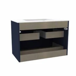 Calypso Novoli 800 Wall Hung Vanity Unit - Admiral Blue - 4527 -Bliss Bath Shop c a calypso 4527 back
