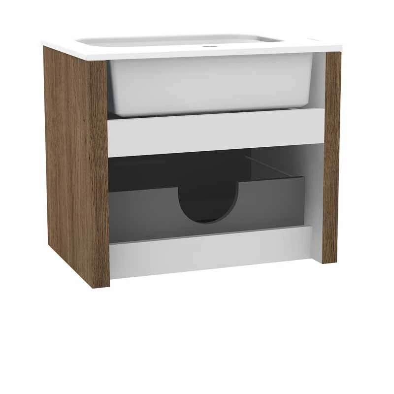 Calypso Sora 600 Wall Hung Vanity Unit - Sienna Oak - 4758 4 Calypso Sora 600 Wall Hung Vanity Unit - Sienna Oak - 4758 - Image 2