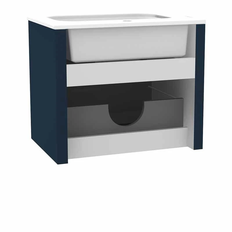 Calypso Sora 600 Wall Hung Vanity Unit - Adriatic Blue - 4760 4 Calypso Sora 600 Wall Hung Vanity Unit - Adriatic Blue - 4760 - Image 2
