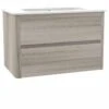 Calypso Sora 800 Wall Hung Vanity Unit - Driftwood - 4764 -Bliss Bath Shop c a calypso 4764