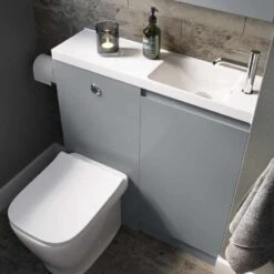 Calypso Veneto One Door RH Combi Vanity Unit Set - Shale - 6951VNSE