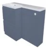 Calypso Veneto Two Drawer LH Combi Vanity Unit Set - Lagoon Mist - 6954VNLM -Bliss Bath Shop c a calypso 6954vnlm
