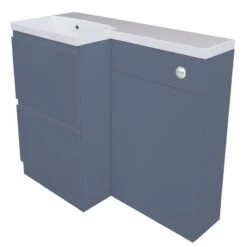 Calypso Veneto Two Drawer LH Combi Vanity Unit Set - Lagoon Mist - 6954VNLM
