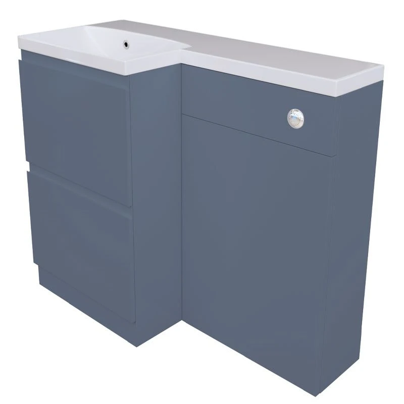 Calypso Veneto Two Drawer LH Combi Vanity Unit Set - Lagoon Mist - 6954VNLM 3 Calypso Veneto Two Drawer LH Combi Vanity Unit Set - Lagoon Mist - 6954VNLM