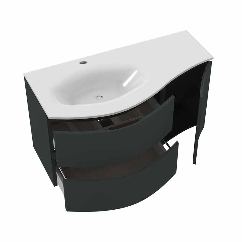 Calypso Levanto LH Wing Wall Hung Vanity Unit - Graphite - 7878.64 5 Calypso Levanto LH Wing Wall Hung Vanity Unit - Graphite - 7878.64 - Image 3