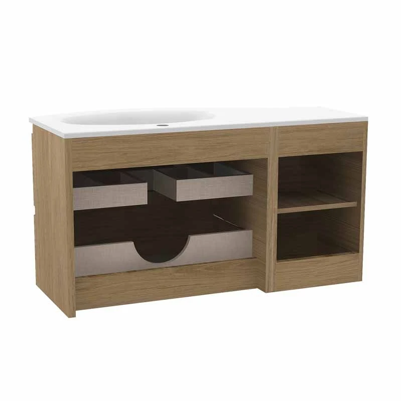 Calypso Levanto RH Wing Wall Hung Vanity Unit - Tortona Oak - 7879.72 4 Calypso Levanto RH Wing Wall Hung Vanity Unit - Tortona Oak - 7879.72 - Image 2