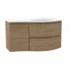 Calypso Levanto RH Wing Wall Hung Vanity Unit - Tortona Oak - 7879.72 -Bliss Bath Shop c a calypso 7879.72