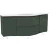 Calypso Levanto Double Wing Wall Hung Vanity Unit - Fir Green - 7880.56
