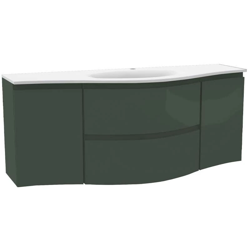 Calypso Levanto Double Wing Wall Hung Vanity Unit - Fir Green - 7880.56 3 Calypso Levanto Double Wing Wall Hung Vanity Unit - Fir Green - 7880.56