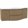 Calypso Levanto Double Wing Wall Hung Vanity Unit - Tortona Oak - 7880.72