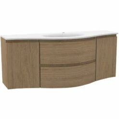 Calypso Levanto Double Wing Wall Hung Vanity Unit - Tortona Oak - 7880.72