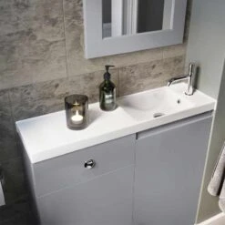 Calypso Veneto One Door RH Combi Vanity Unit Set - Shale - 6951VNSE -Bliss Bath Shop calypso 6951vnse lifestyle1 1