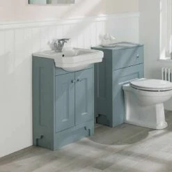 Calypso Chelworth Floor Standing Vanity Unit With Georgia Basin - Aqua Mist - 6919.24