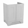 Calypso Chelworth 600 Floor Standing Vanity Unit - Contour White Aspen - 4857